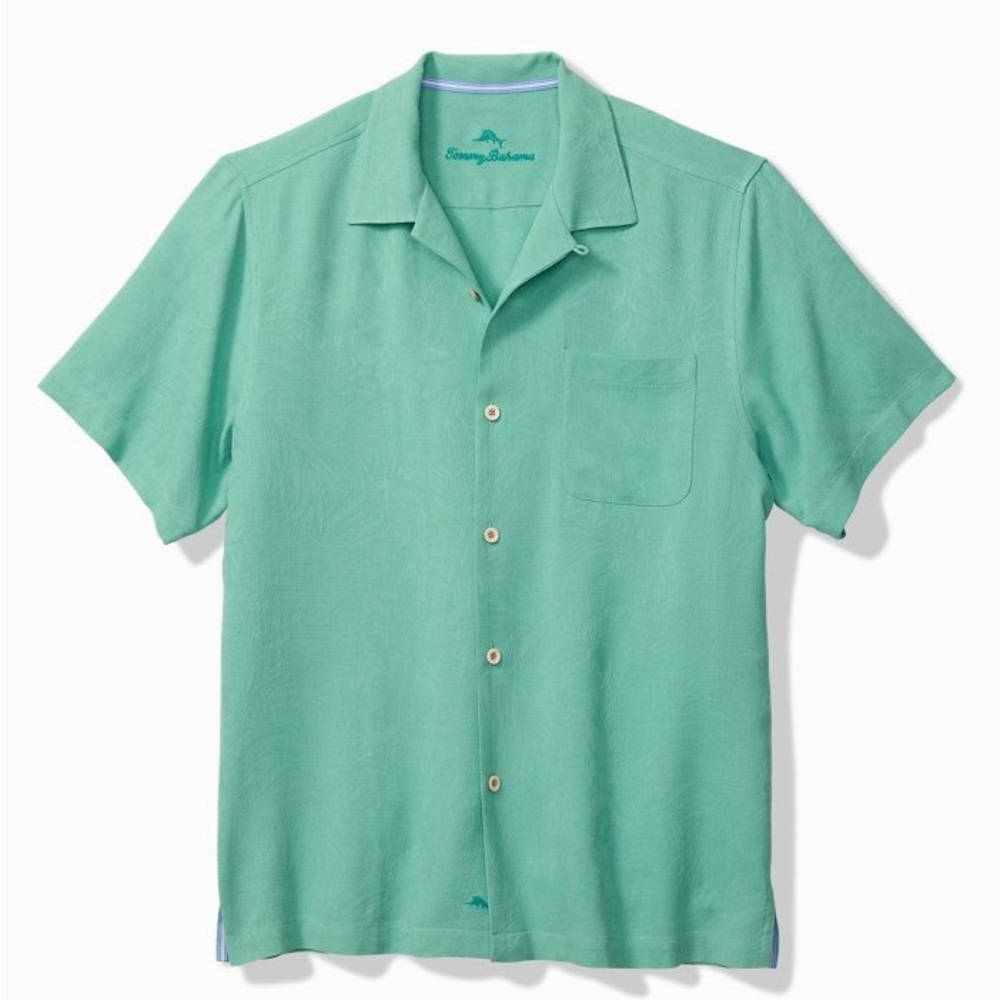 NWT Tommy BAHAMA Tropic Isles Silk Camp Shirt
